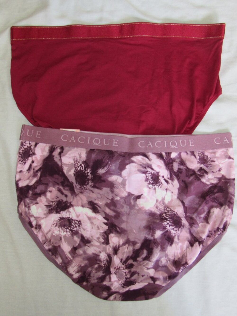 NWT Lot of 2 CACIQUE Cotton Brief Underwear Panties sz 14/16 High Leg Full - Picture 2 of 3